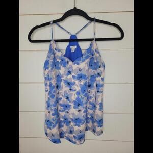 J Crew size 0 pale pink & blue floral sleeveless top